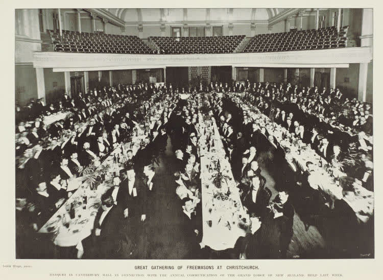 Great gathering of freemasons at Christchurch, 1906