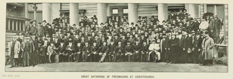 Great gathering of freemasons at Christchurch, 1906