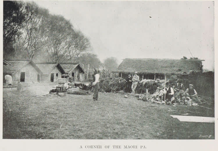 A corner of the Māori pa, 1906