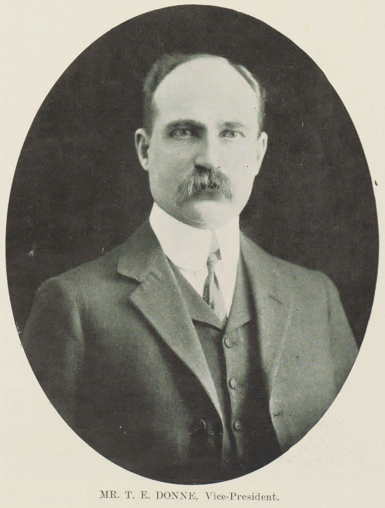 Mr T E Donne, Vice-President, 1906