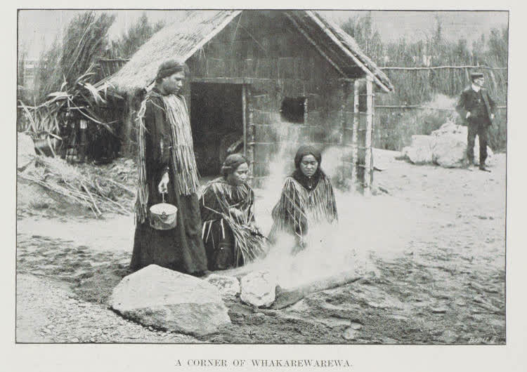 A corner of Whakarewarewa, 1906