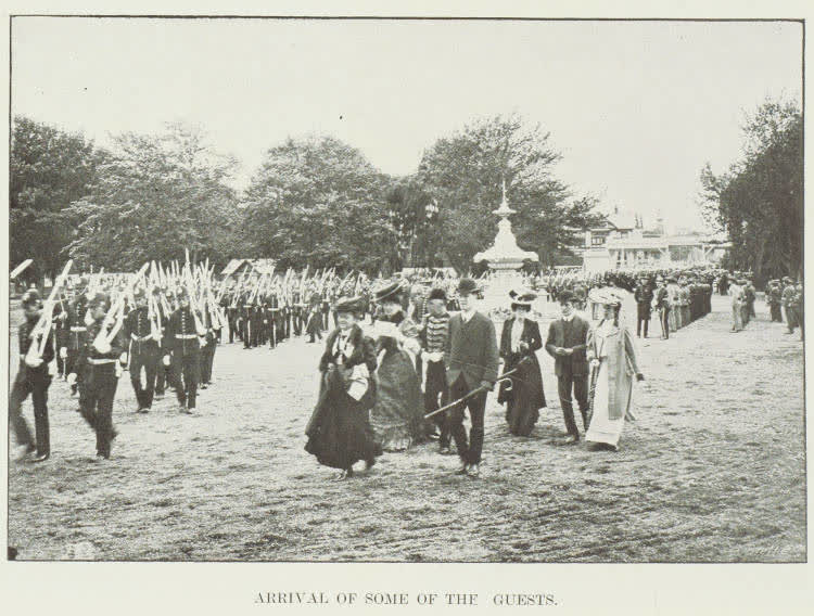 Arrival of some of the guests, 1906