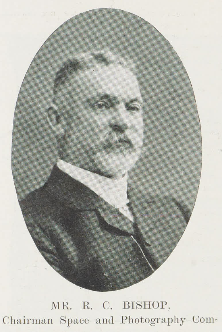 Mr R. C. Bishop, Chairman Space and Photography Committee, 1906