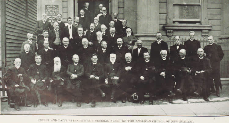 Clergy and laity attending the General Synod of the Anglican Church of New Zealand, 1910