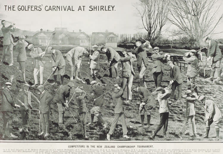 Competitors in the New Zealand Championship tournament, 1910