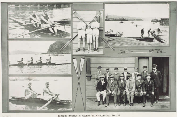 Dominion oarsmen in Wellington - a successful regatta, 1911