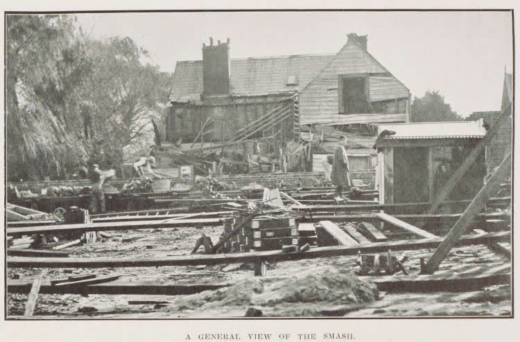 A general view of the smash, 1912