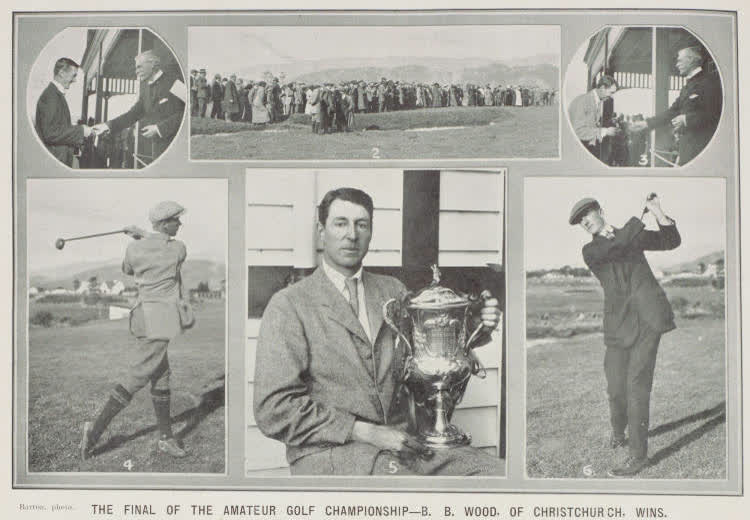 The final of the Amateur Golf Championship - B. B. Wood, of Christchurch, wins, 1912
