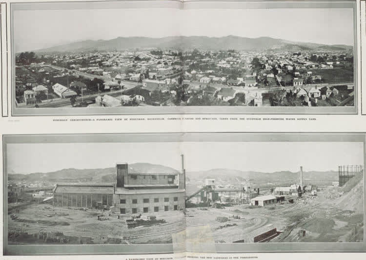 Two panoramas: Christchurch and Wellington, 1912