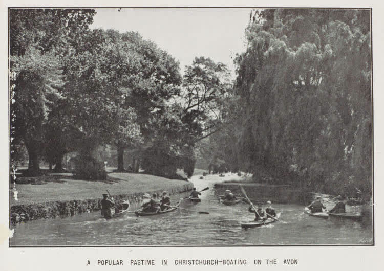 A popular pastime in Christchurch-boating on the Avon, 1913