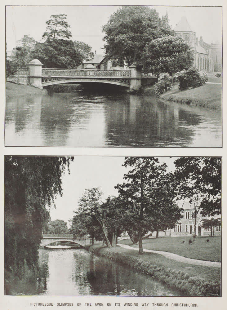 Picturesque glimpses of the Avon on its winding way through Christchurch, 1913