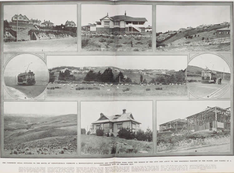 The newest suburb of the cathedral city: the Cashmere Hills, situated to the south of Christchurch, 1913