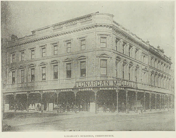 Lonargan's Buildings, Christchurch, 1891