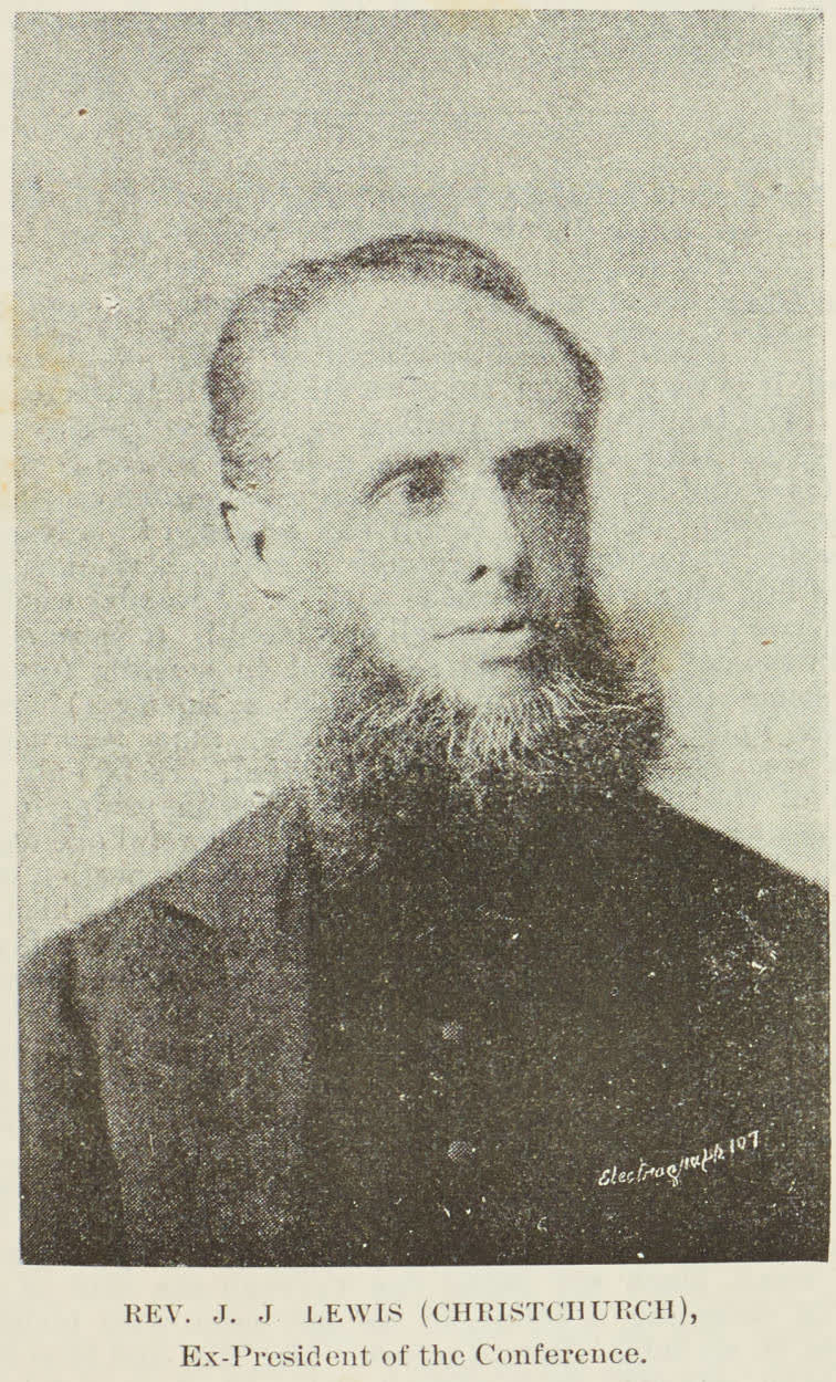Rev. J. J Lewis (Christchurch), Ex-President of the Conference, 1891