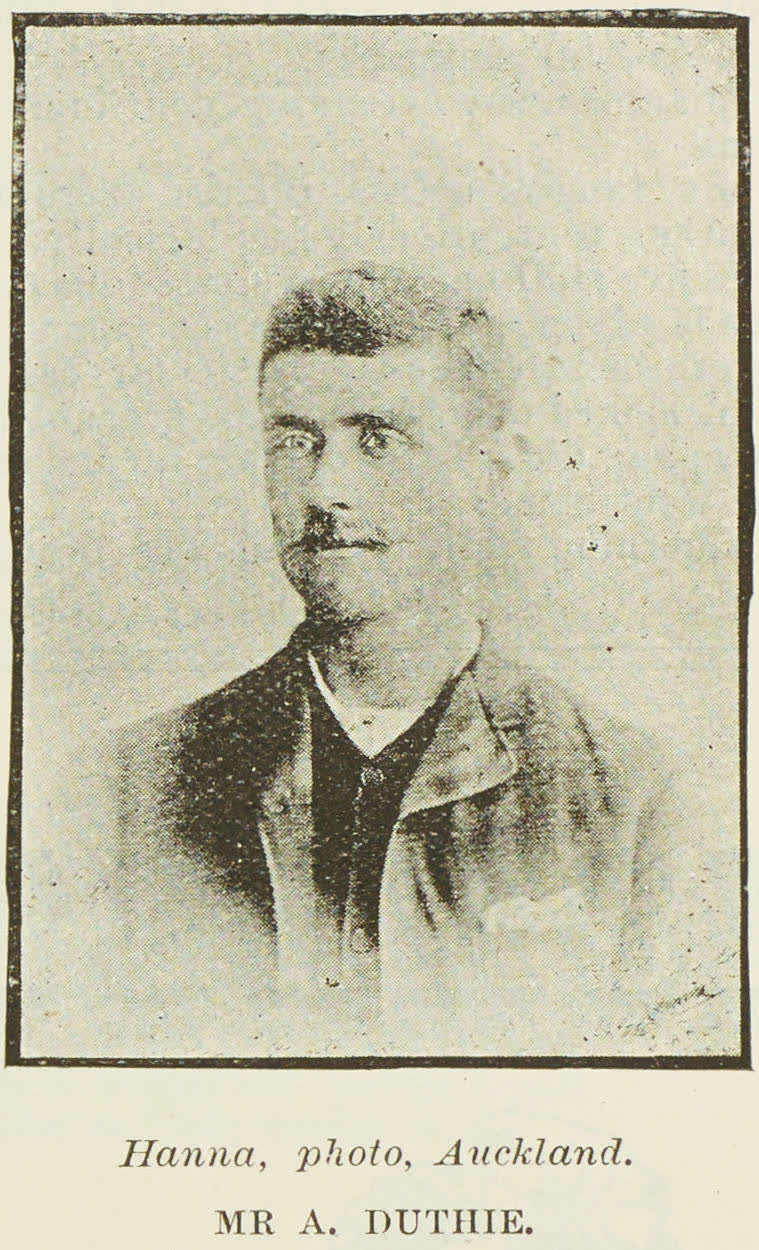 Mr A. Duthie, 1892
