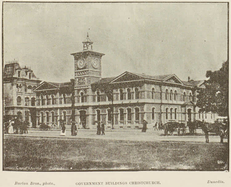 Government Buildings Christchurch, 1892
