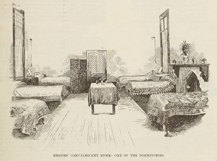Rhodes' Convalescent Home - one of the dormitories, 1894