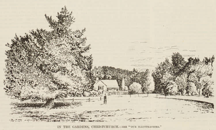 In the gardens, Christchurch, 1894
