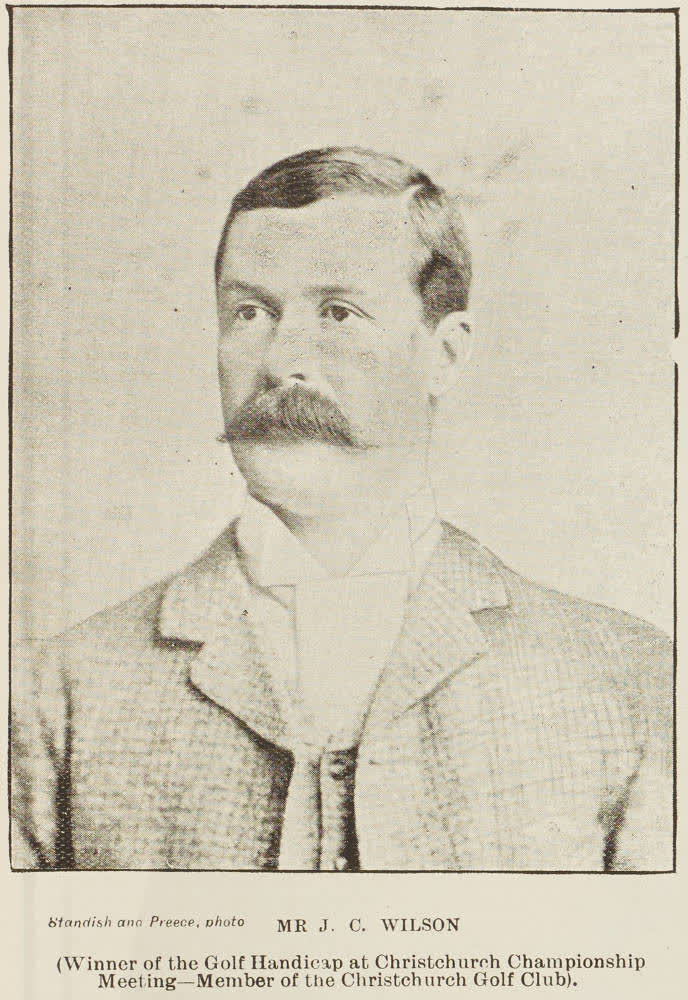 MR J. C. Wilson - winner of the Golf Handicap at Christchurch Championship Meeting, 1894