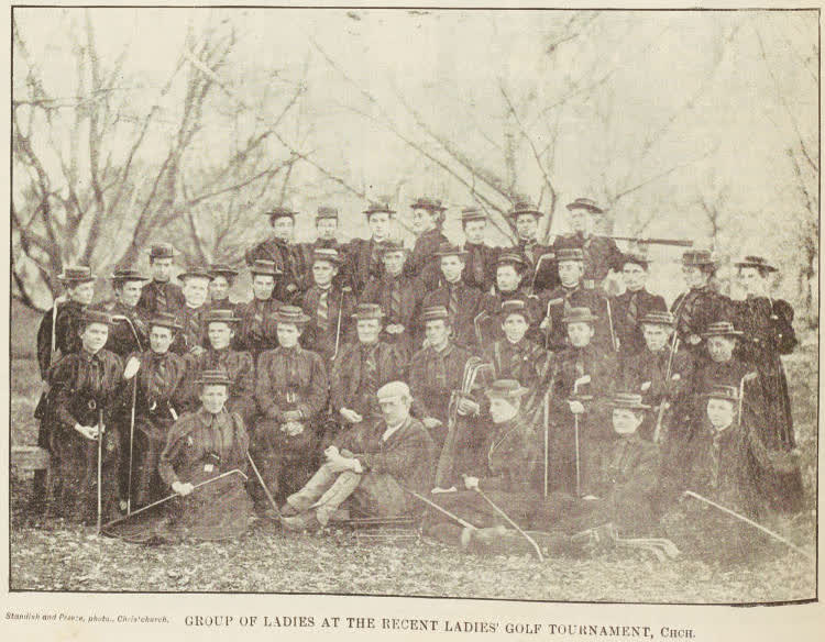 Group of ladies at the recent Ladies' Golf Tournament, Christchurch, 1894