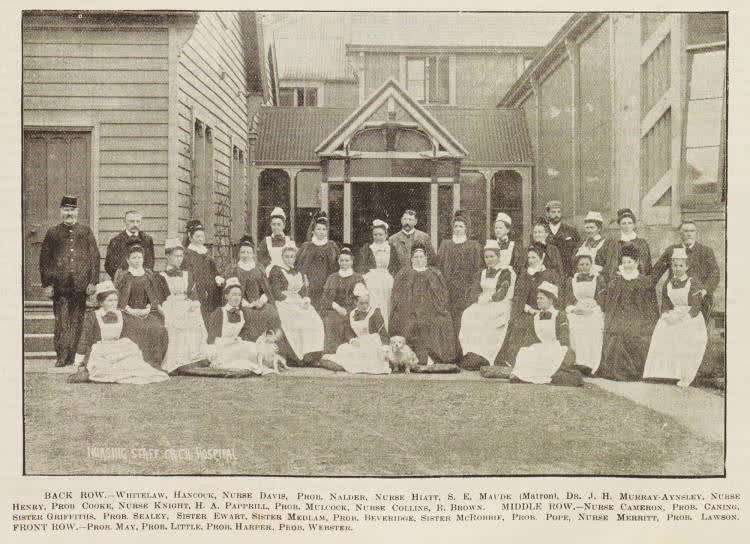 Nursing staff, Christchurch Hospital, 1894