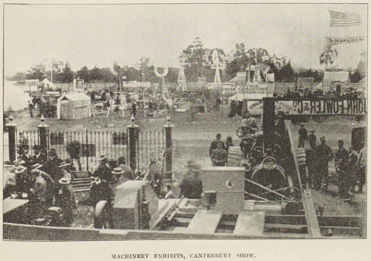 Machinery Exhibits, Canterbury Show, 1894