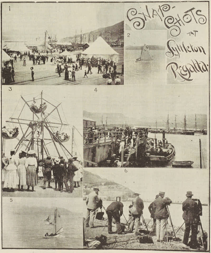 Snap-shots at Lyttelton Regatta, 1895