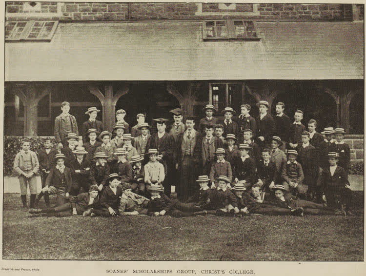 Soanes' Scholarships Group, Christ's College, 1896
