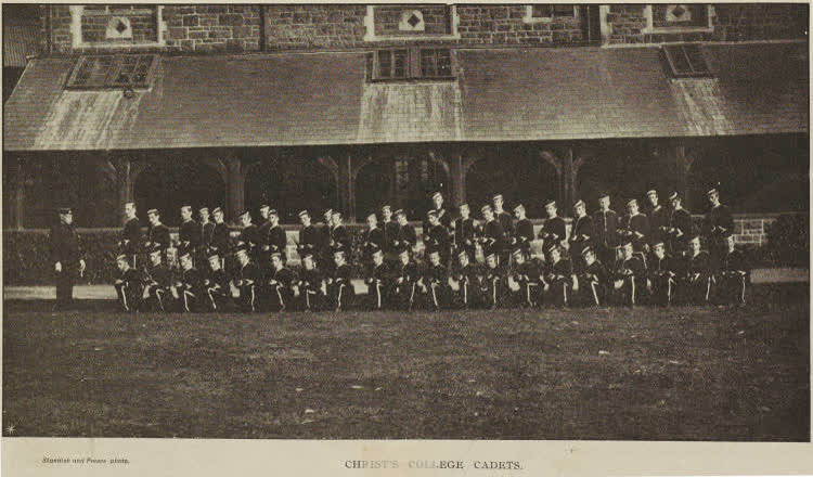 Christ's College cadets, 1896
