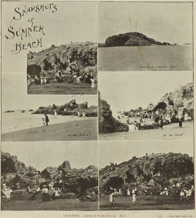 Sumner, Christchurch, N.Z. Snapshots at Sumner Beach, 1896