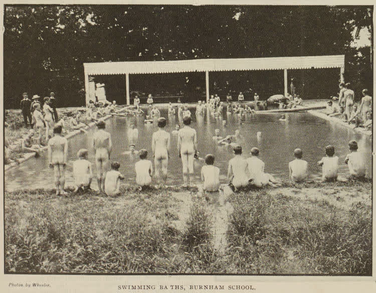Swimming baths, Burnham School, 1896