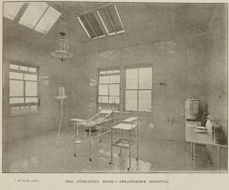 The operating room - Strathmore Hospital, 1896