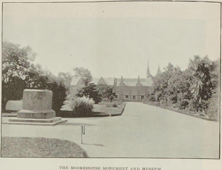 The Moorehouse Monument and museum, 1896