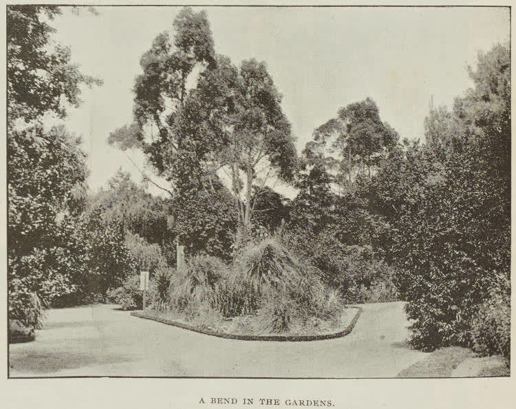 A bend in the gardens, 1896