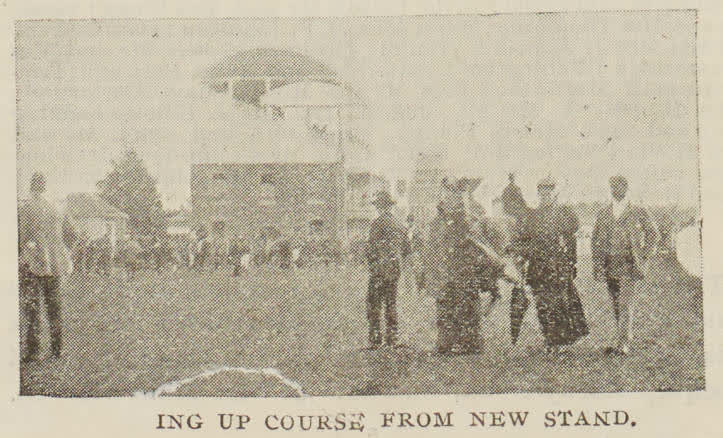 Ing up course from new stand, 1896