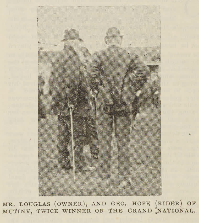 Mr Douglas (owner), and Geo. Hope (rider) of Mutiny, 1896