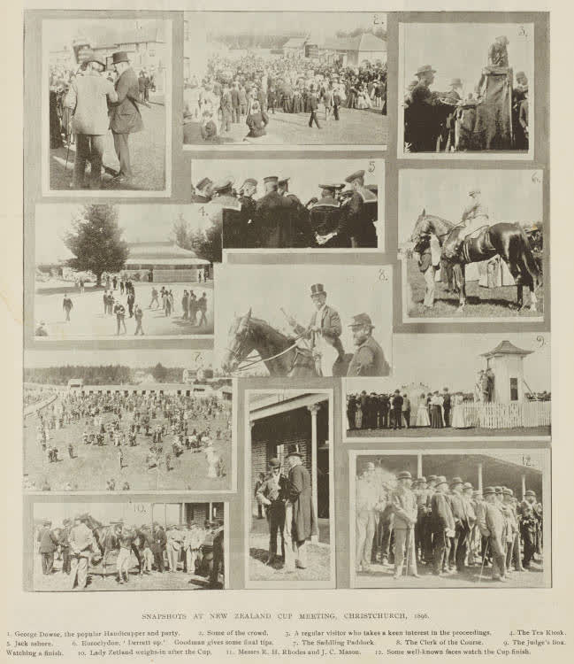 Snapshots at New Zealand Cup Meeting, Christchurch, 1896, 1896