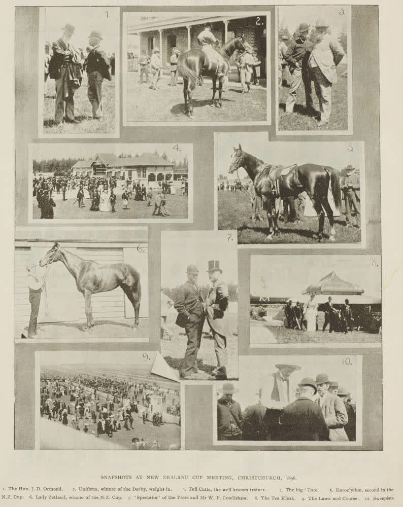 Snapshots at New Zealand Cup Meeting, Christchurch, 1896, 1896