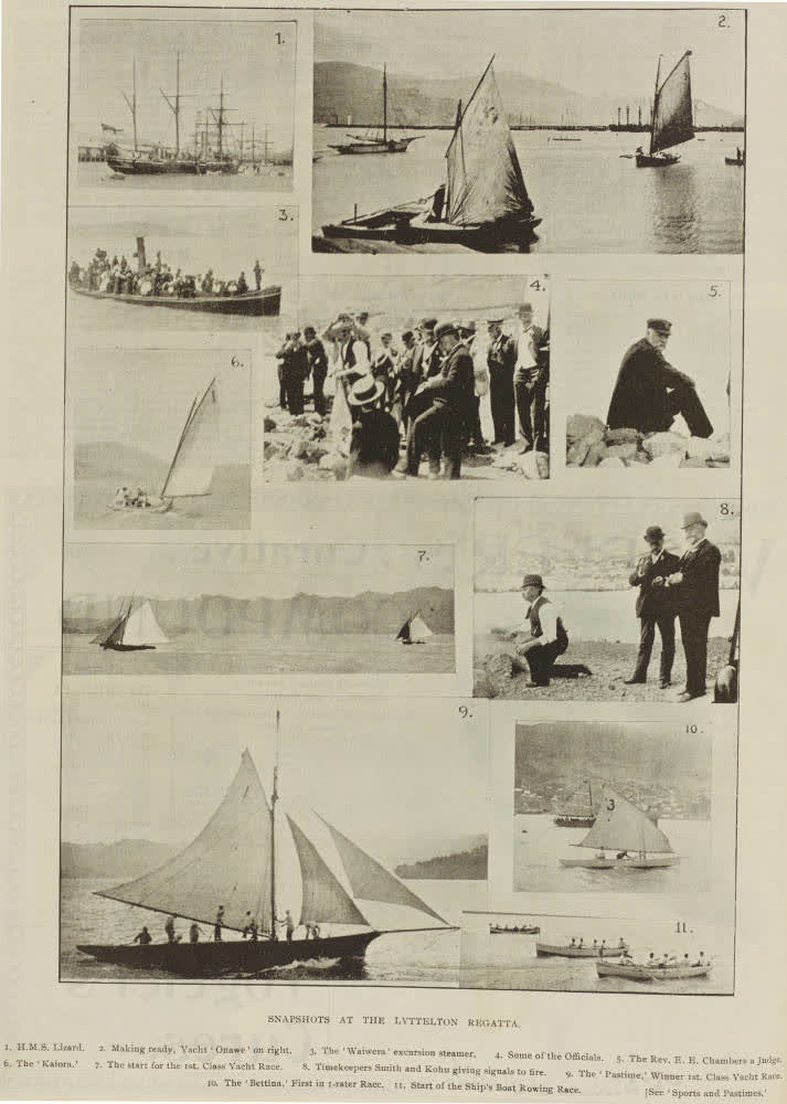 Snapshots at the Lyttelton regatta, 1897