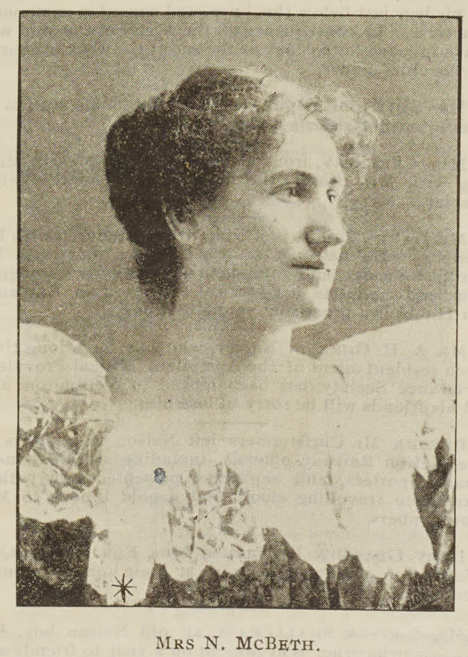 Mrs N. McBeth, 1897