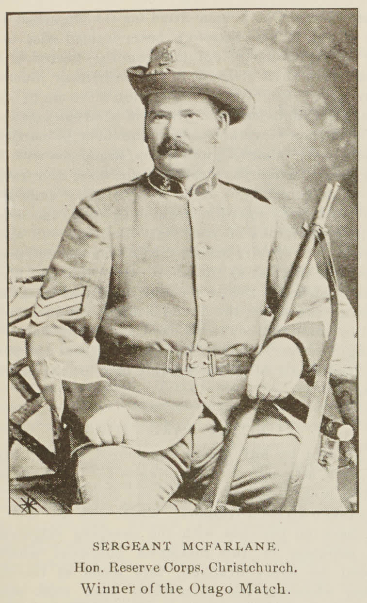 Sergeant Mcfarlane, Hon. Reserve Corps, Christchurch, 1897