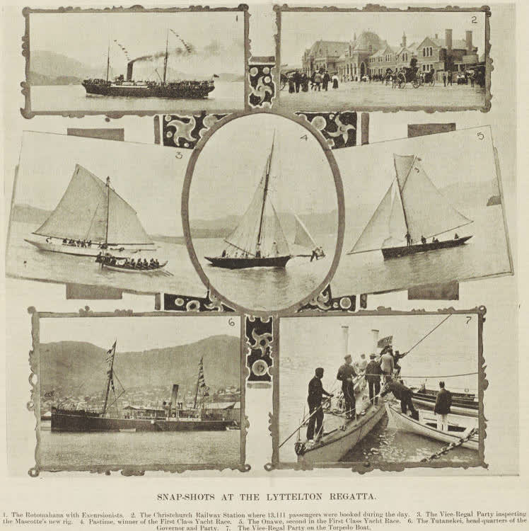 Snap-shots at the Lyttelton Regatta, 1898