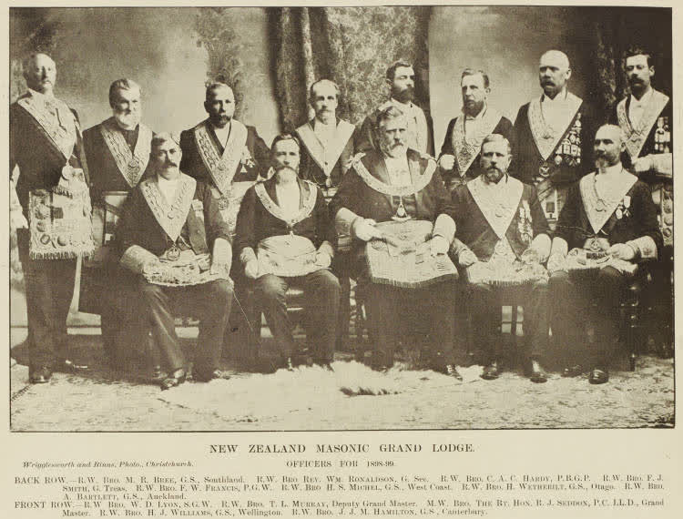 New Zealand Masonic Grand Lodge Officers for 1898-99, 1898