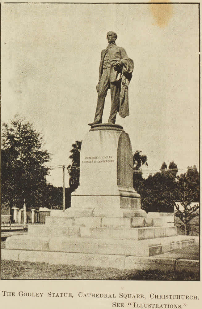 The Godley Statue, Cathedral Square, Christchurch, 1898