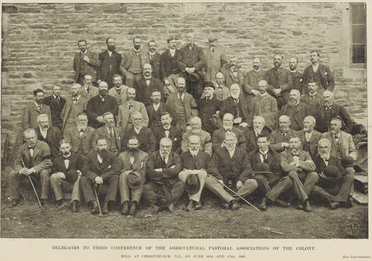 Delegates to the Third Conference of the Agricultural Pastoral Associations of New Zealand, 1898