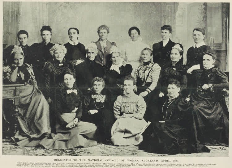 Delegates to the National Council of Women of New Zealand, Auckland, April, 1899, 1899