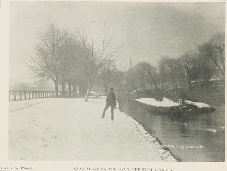 Snow scene on the Avon, Christchurch, N.Z., 1899