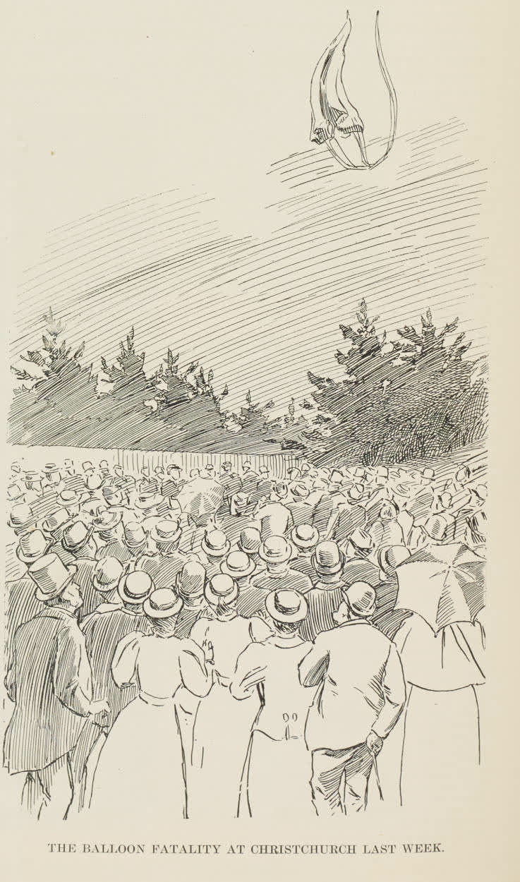 The balloon fatality at Christchurch last week, 1899