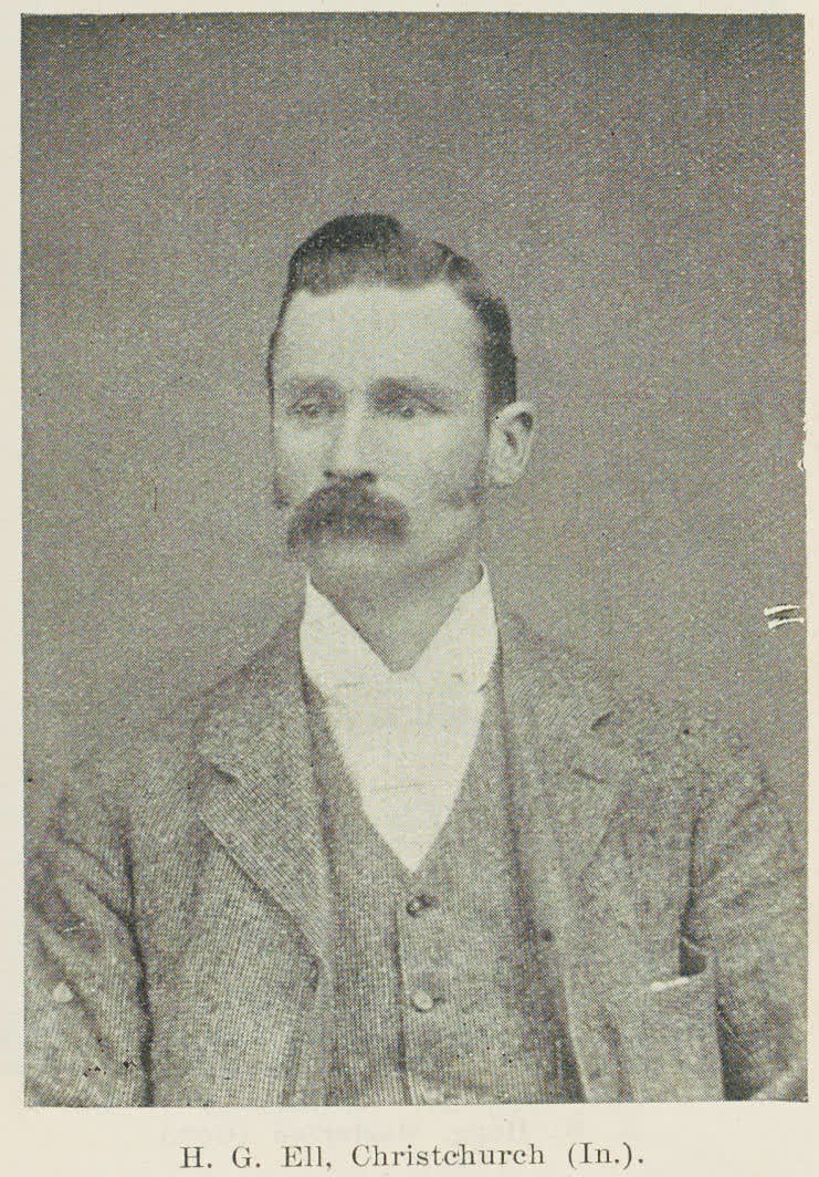 H. G. Ell, Christchurch (In.), 1899