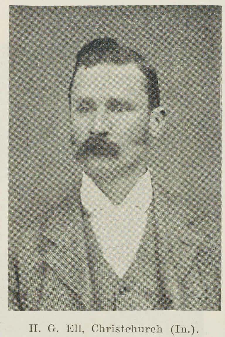 H. G. Ell, Christchurch (In.), 1899